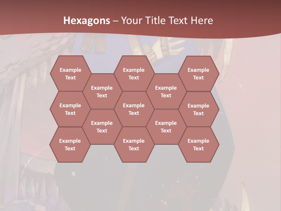 A Woman In A Blue Dress With A Sword In Her Hand PowerPoint Template