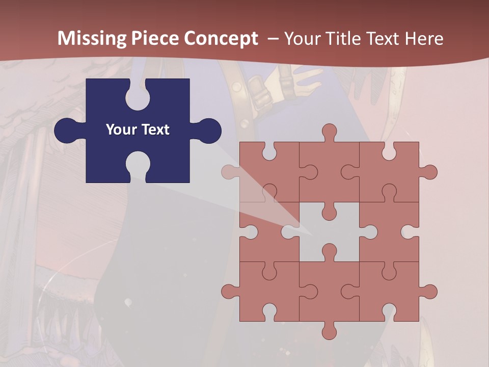 A Woman In A Blue Dress With A Sword In Her Hand PowerPoint Template