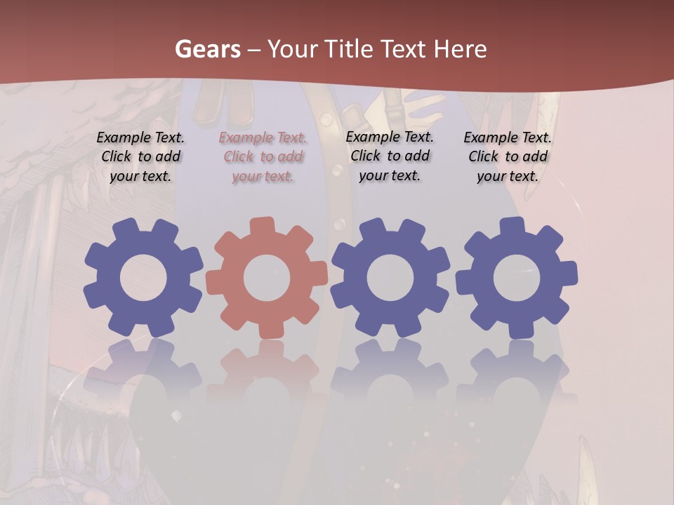 A Woman In A Blue Dress With A Sword In Her Hand PowerPoint Template