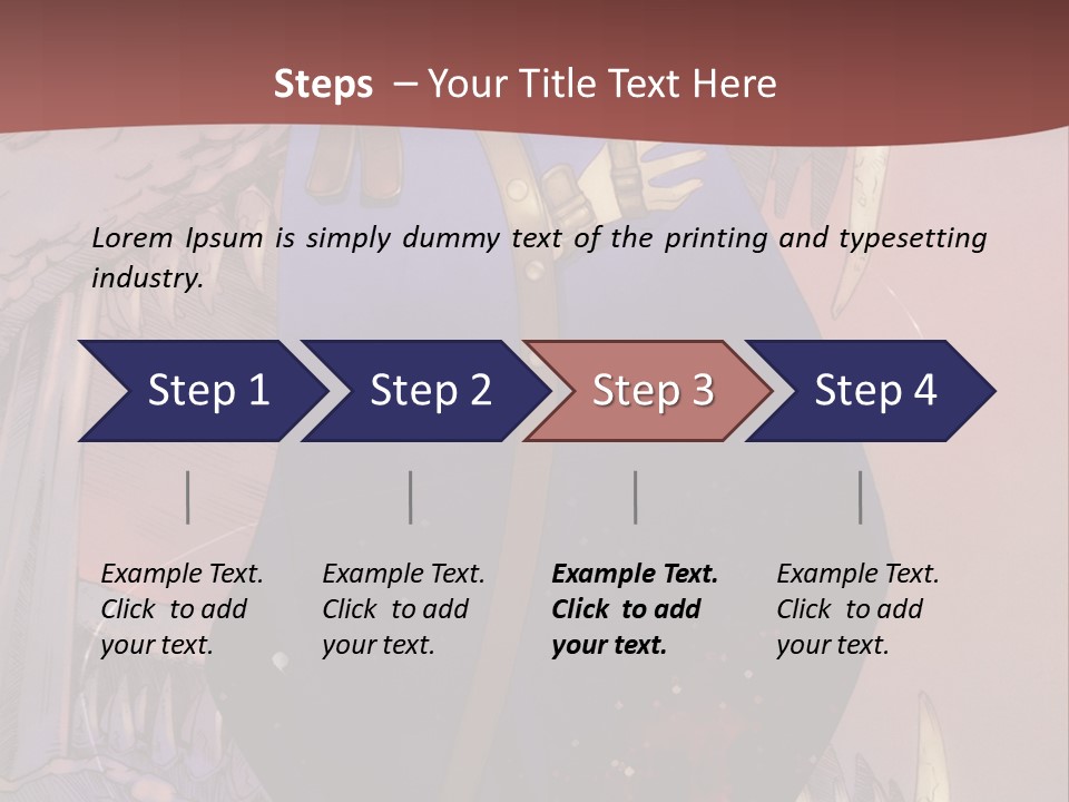 A Woman In A Blue Dress With A Sword In Her Hand PowerPoint Template