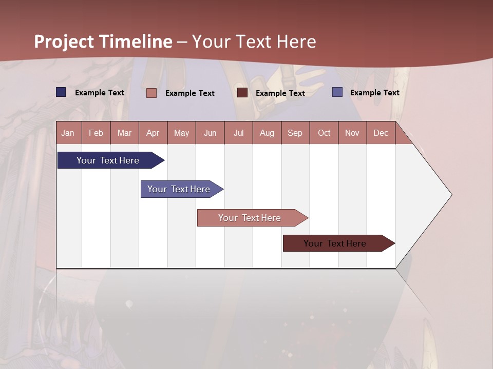 A Woman In A Blue Dress With A Sword In Her Hand PowerPoint Template