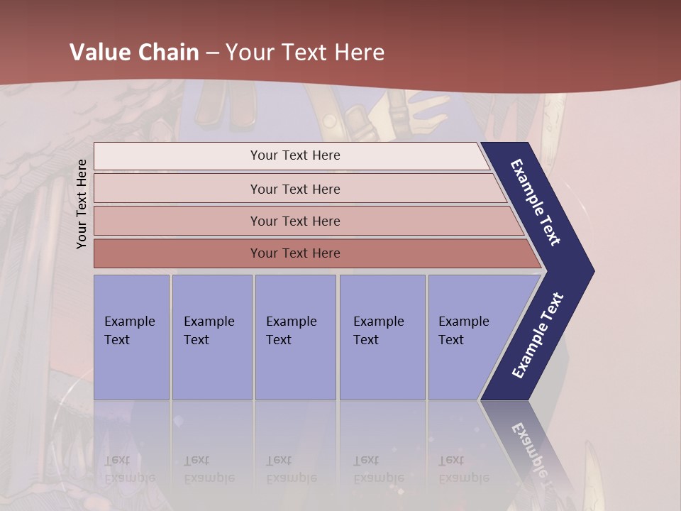 A Woman In A Blue Dress With A Sword In Her Hand PowerPoint Template