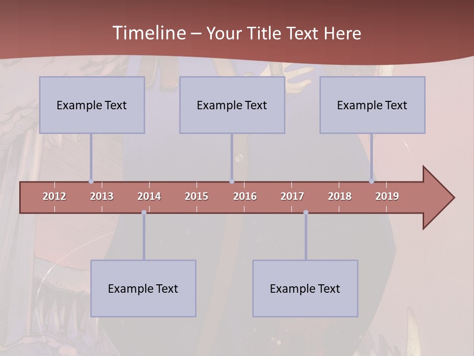 A Woman In A Blue Dress With A Sword In Her Hand PowerPoint Template
