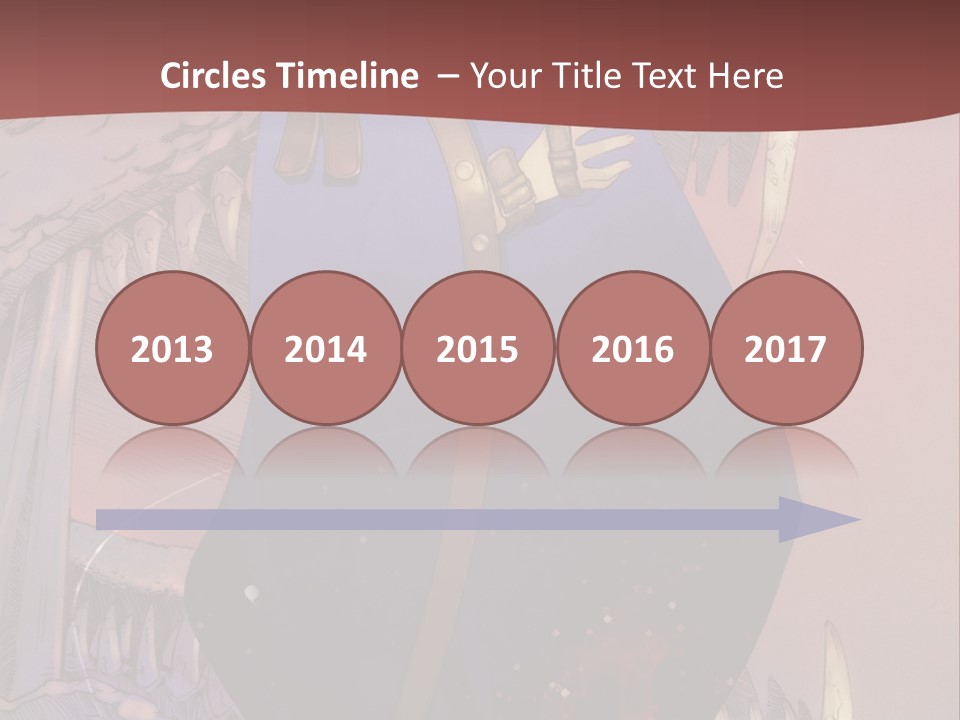 A Woman In A Blue Dress With A Sword In Her Hand PowerPoint Template