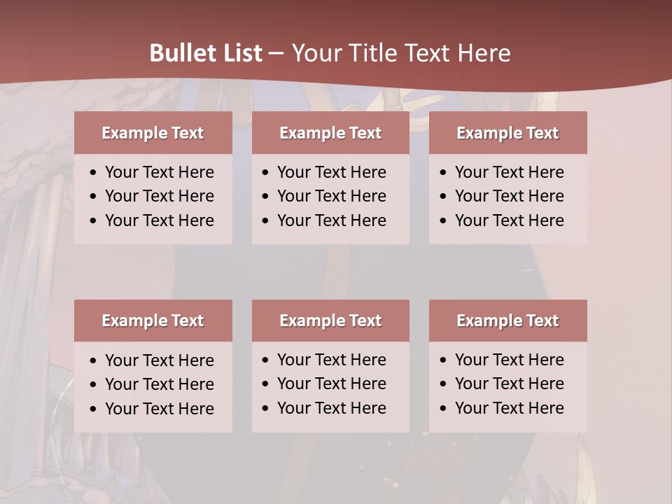 A Woman In A Blue Dress With A Sword In Her Hand PowerPoint Template