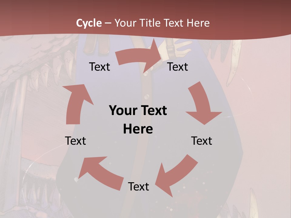 A Woman In A Blue Dress With A Sword In Her Hand PowerPoint Template