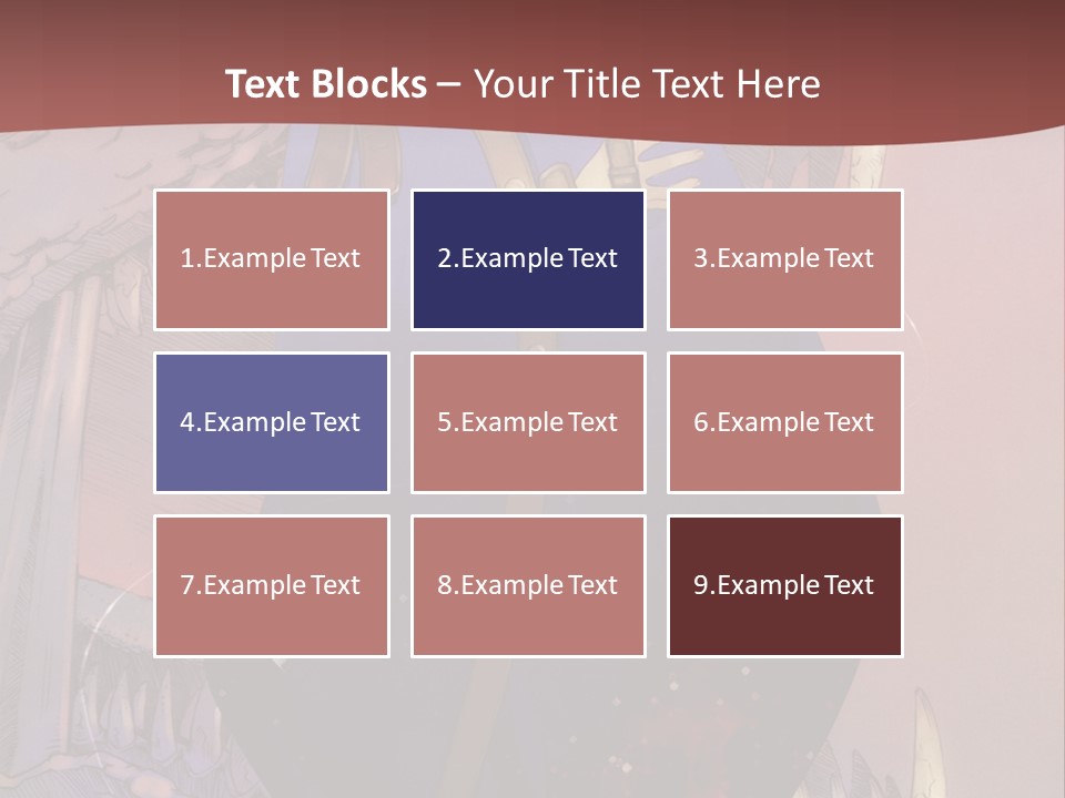 A Woman In A Blue Dress With A Sword In Her Hand PowerPoint Template