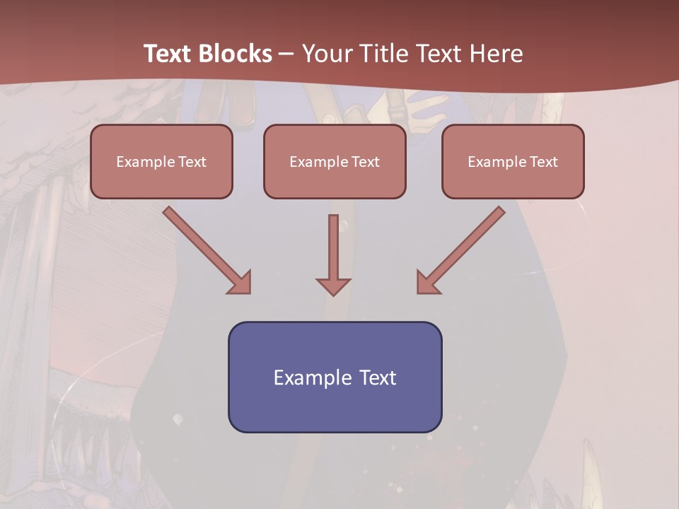 A Woman In A Blue Dress With A Sword In Her Hand PowerPoint Template