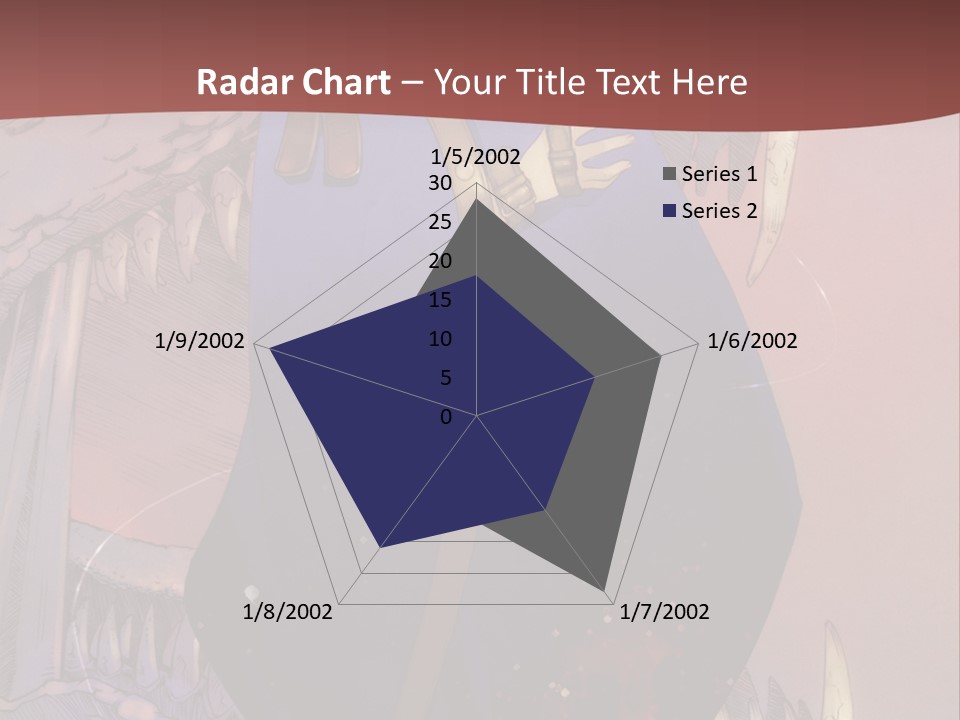 A Woman In A Blue Dress With A Sword In Her Hand PowerPoint Template