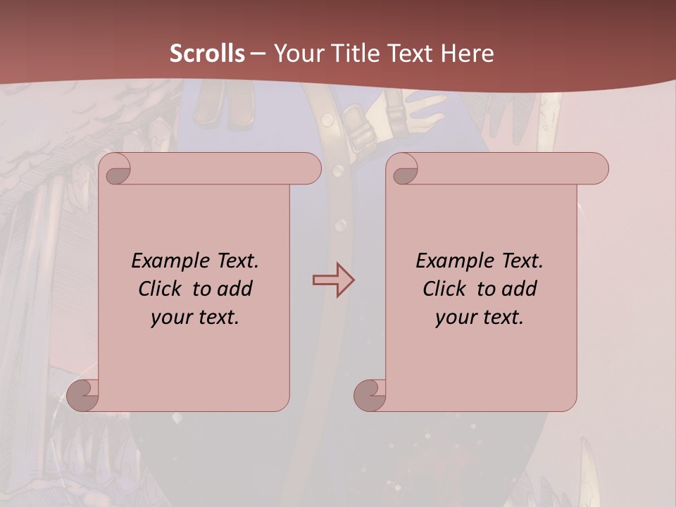 A Woman In A Blue Dress With A Sword In Her Hand PowerPoint Template