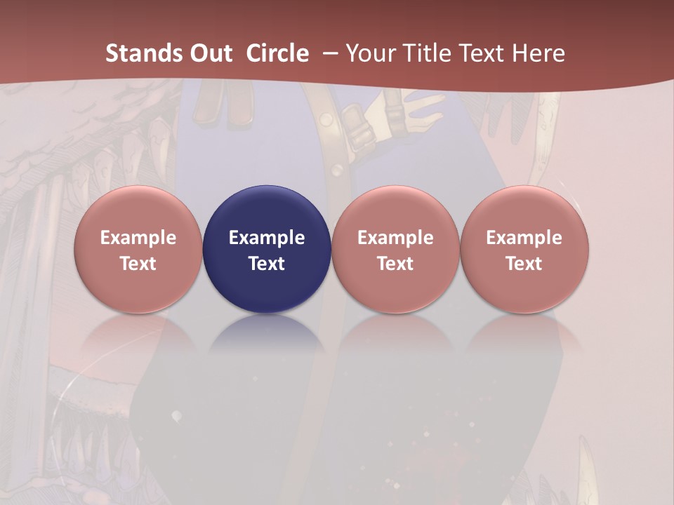 A Woman In A Blue Dress With A Sword In Her Hand PowerPoint Template