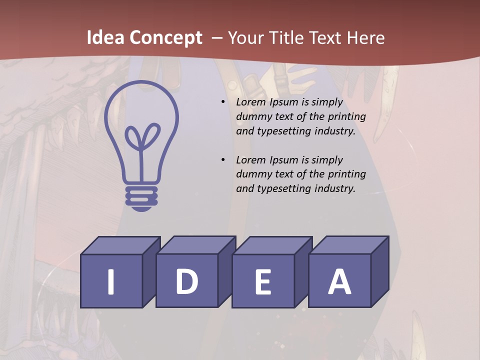 A Woman In A Blue Dress With A Sword In Her Hand PowerPoint Template