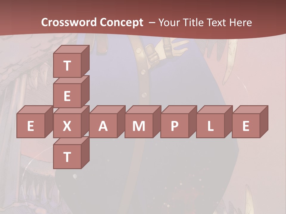 A Woman In A Blue Dress With A Sword In Her Hand PowerPoint Template