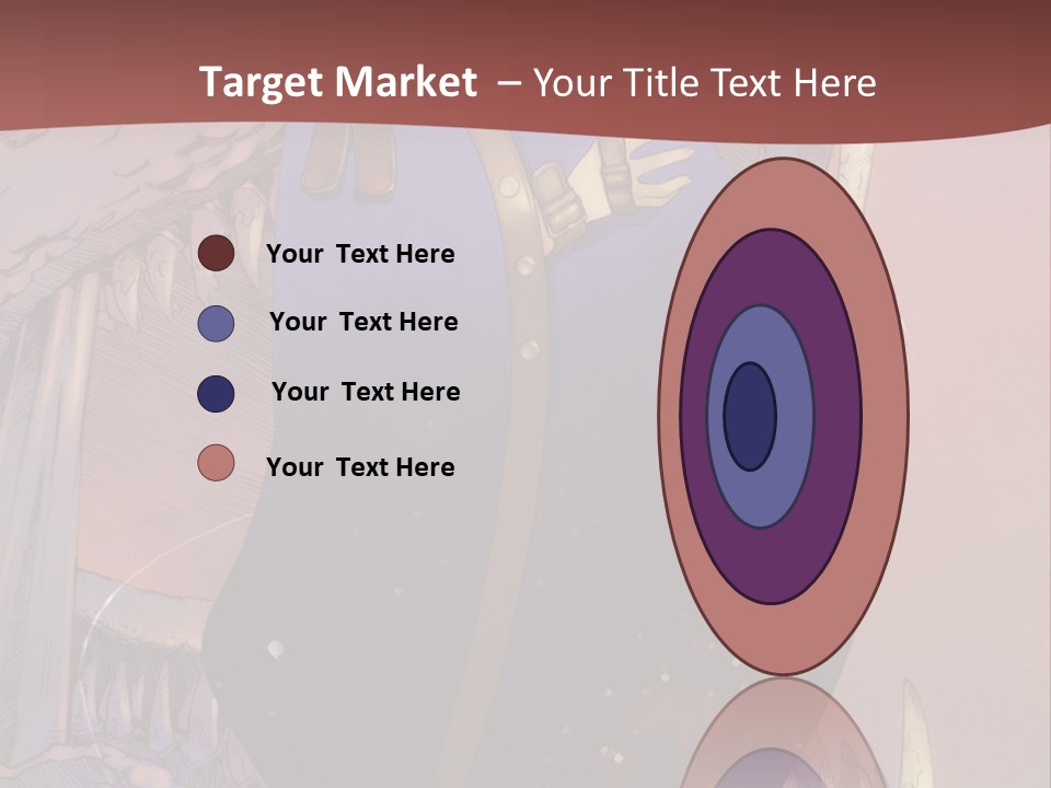 A Woman In A Blue Dress With A Sword In Her Hand PowerPoint Template