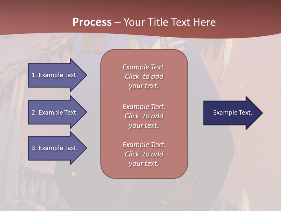 A Woman In A Blue Dress With A Sword In Her Hand PowerPoint Template