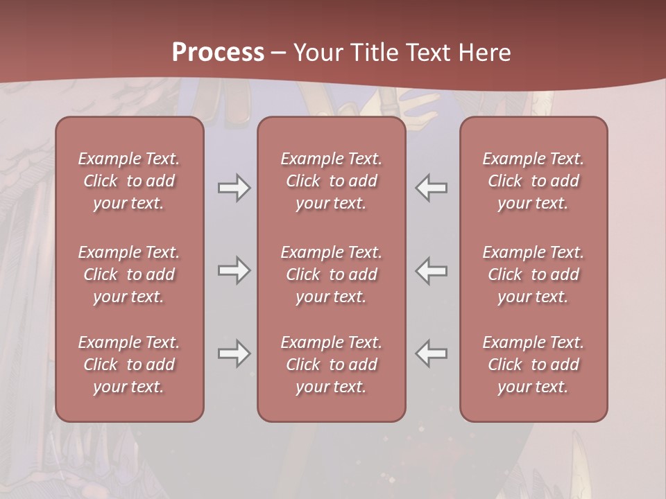 A Woman In A Blue Dress With A Sword In Her Hand PowerPoint Template