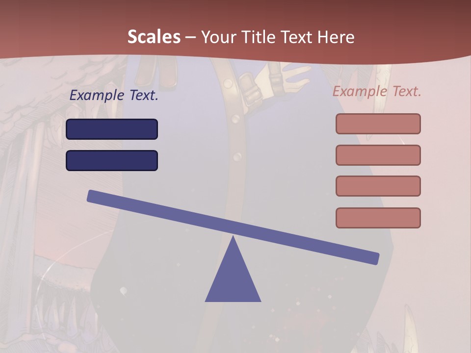 A Woman In A Blue Dress With A Sword In Her Hand PowerPoint Template