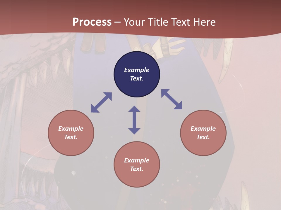 A Woman In A Blue Dress With A Sword In Her Hand PowerPoint Template