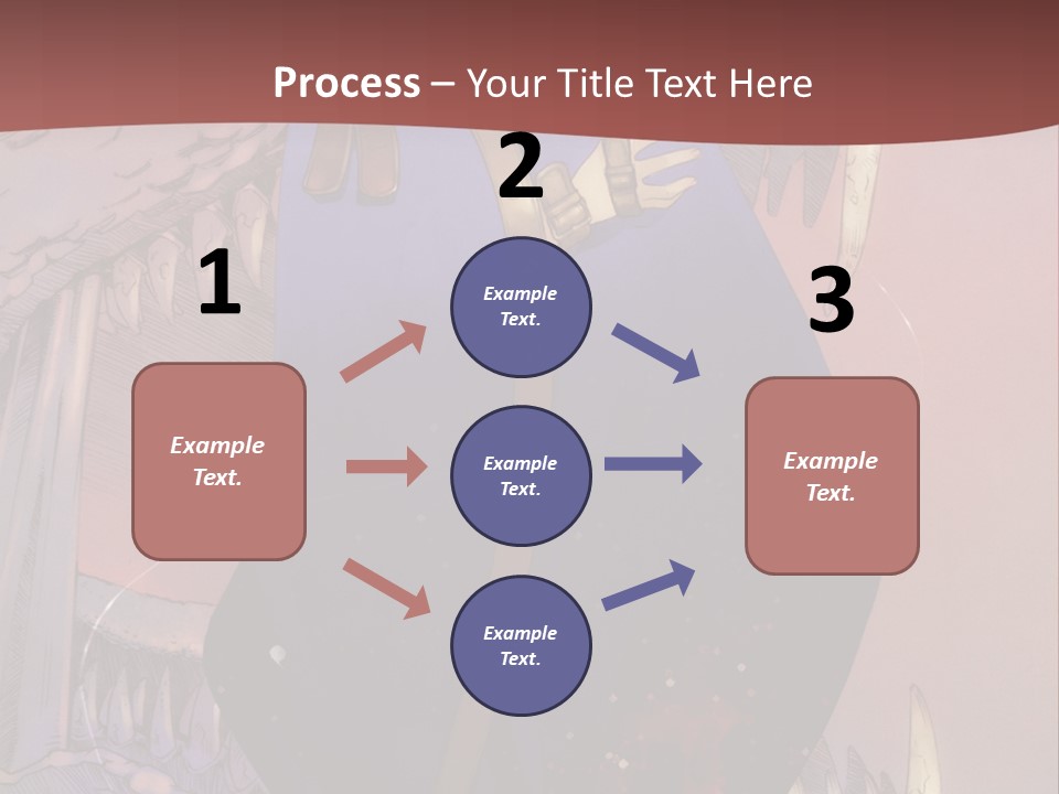 A Woman In A Blue Dress With A Sword In Her Hand PowerPoint Template