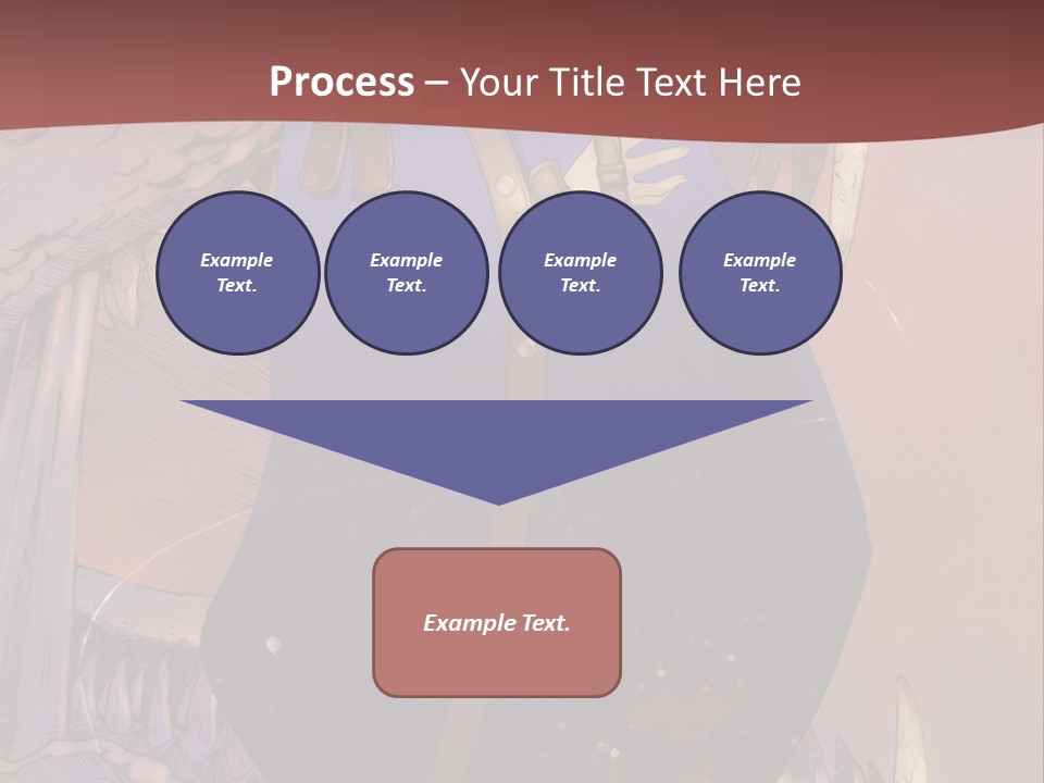 A Woman In A Blue Dress With A Sword In Her Hand PowerPoint Template