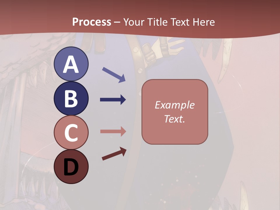 A Woman In A Blue Dress With A Sword In Her Hand PowerPoint Template