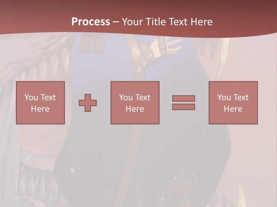 A Woman In A Blue Dress With A Sword In Her Hand PowerPoint Template