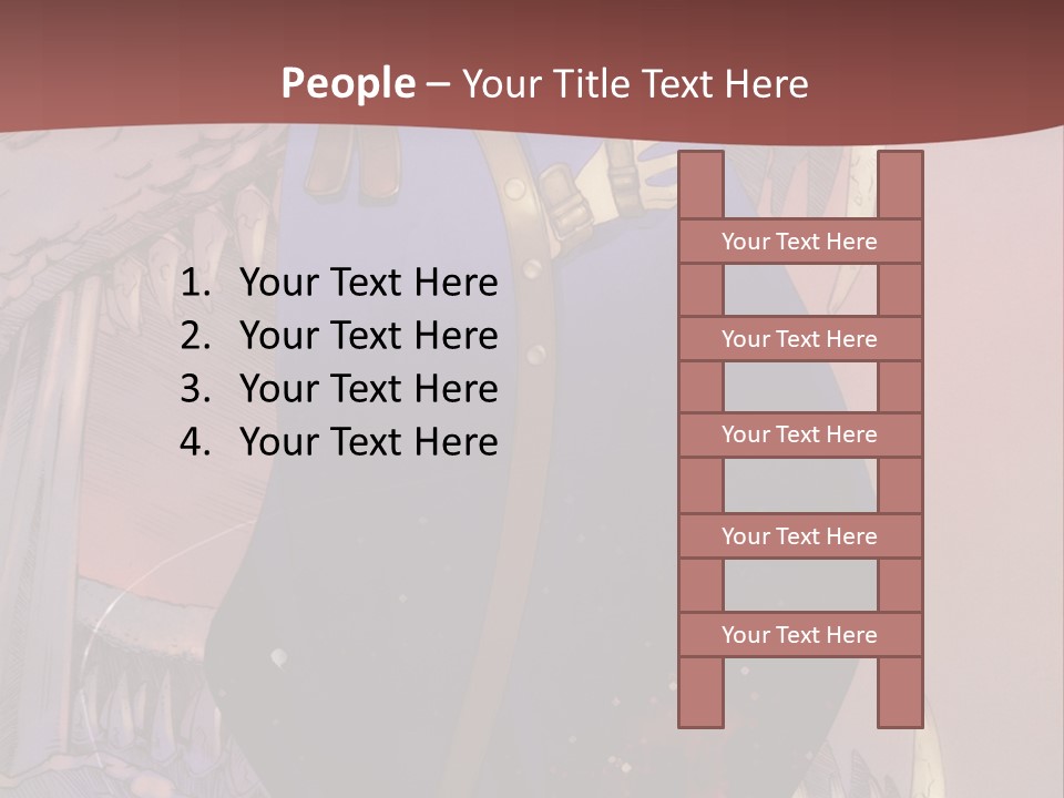 A Woman In A Blue Dress With A Sword In Her Hand PowerPoint Template