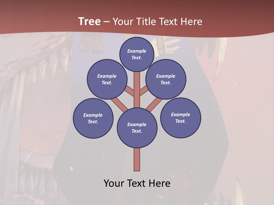 A Woman In A Blue Dress With A Sword In Her Hand PowerPoint Template