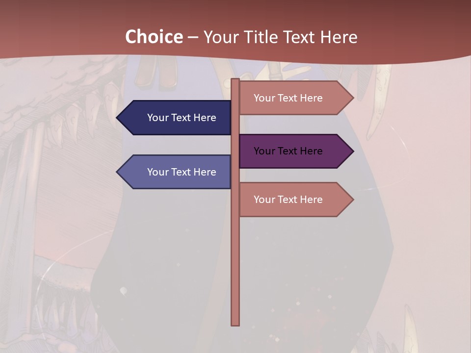 A Woman In A Blue Dress With A Sword In Her Hand PowerPoint Template