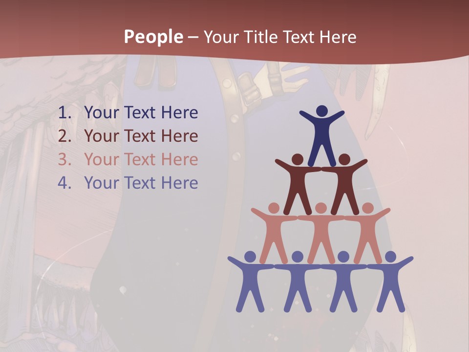 A Woman In A Blue Dress With A Sword In Her Hand PowerPoint Template