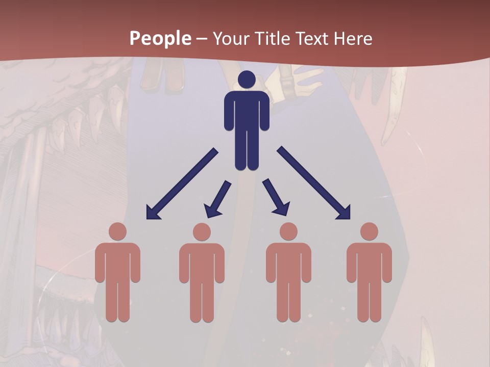 A Woman In A Blue Dress With A Sword In Her Hand PowerPoint Template