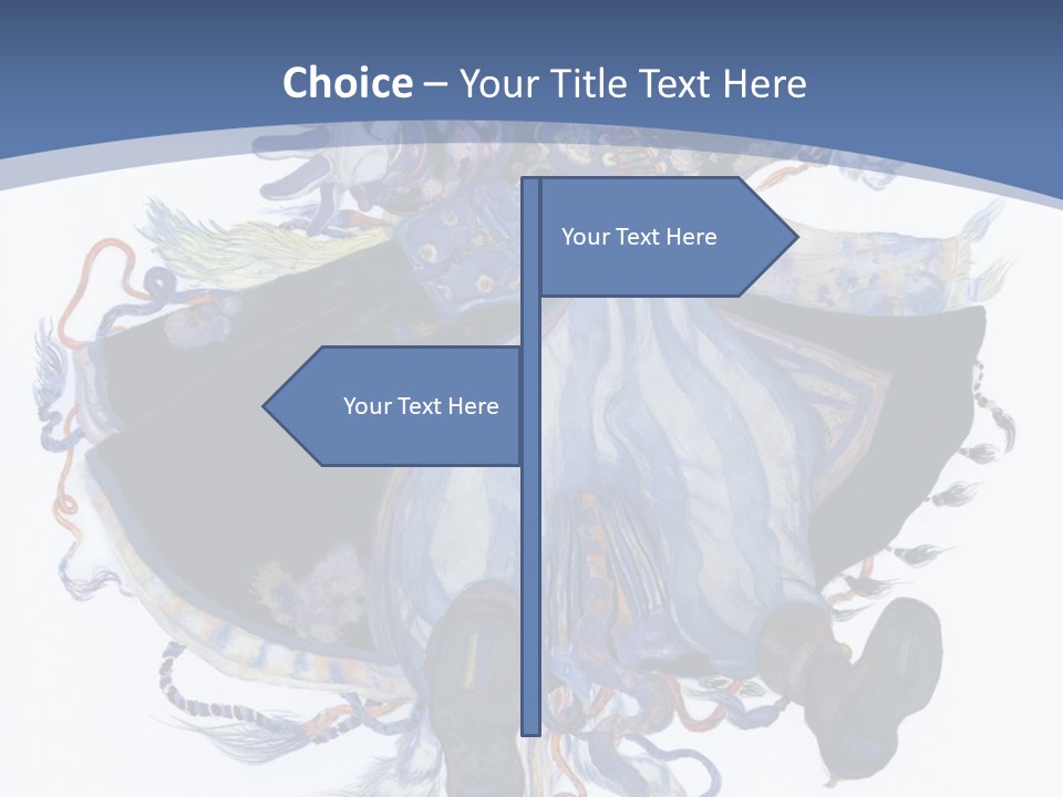 A Woman In A Blue Dress Powerpoint Presentation PowerPoint Template