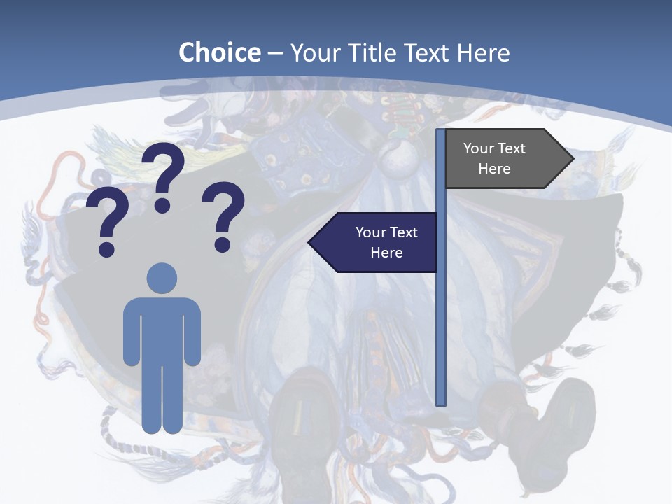 A Woman In A Blue Dress Powerpoint Presentation PowerPoint Template