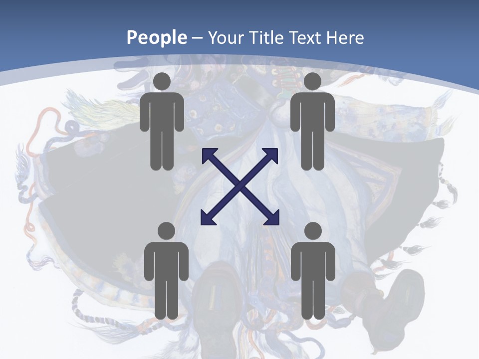 A Woman In A Blue Dress Powerpoint Presentation PowerPoint Template