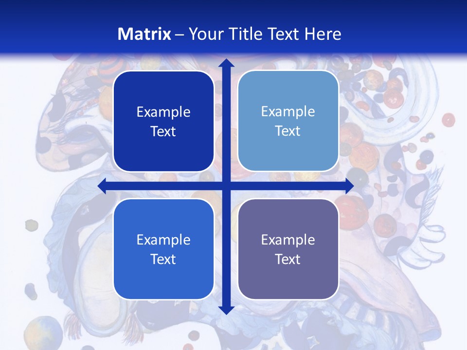 A Blue And White Background With A Picture Of A Woman's Face PowerPoint Template