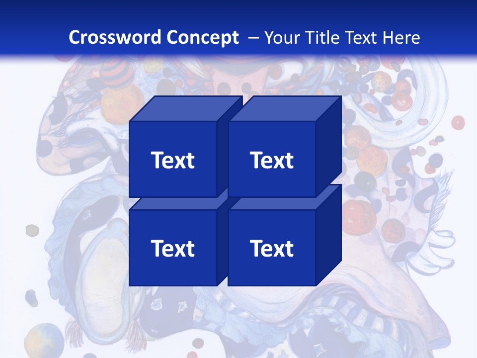 A Blue And White Background With A Picture Of A Woman's Face PowerPoint Template