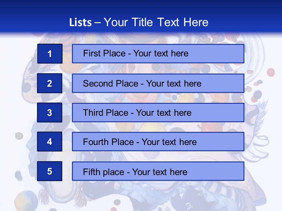 A Blue And White Background With A Picture Of A Woman's Face PowerPoint Template