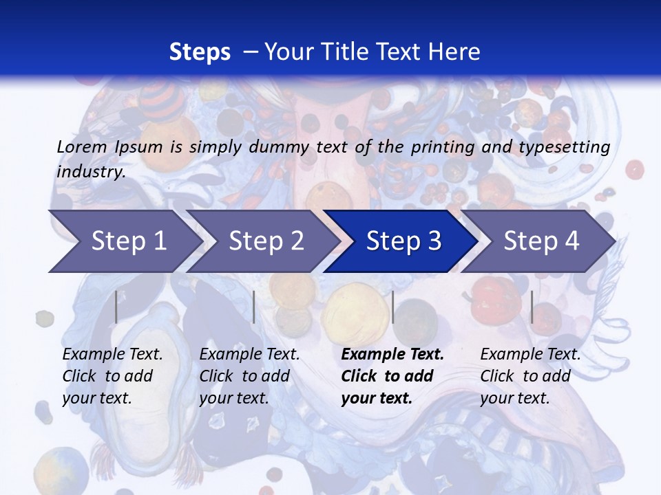 A Blue And White Background With A Picture Of A Woman's Face PowerPoint Template