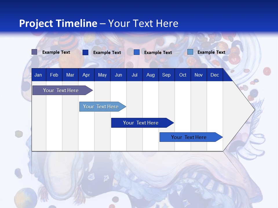A Blue And White Background With A Picture Of A Woman's Face PowerPoint Template