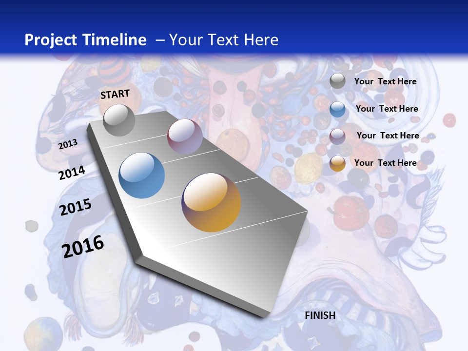 A Blue And White Background With A Picture Of A Woman's Face PowerPoint Template