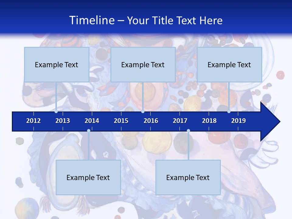 A Blue And White Background With A Picture Of A Woman's Face PowerPoint Template