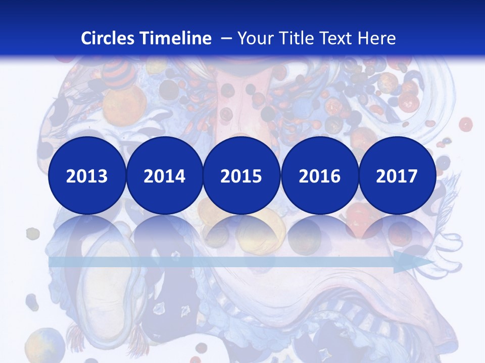 A Blue And White Background With A Picture Of A Woman's Face PowerPoint Template