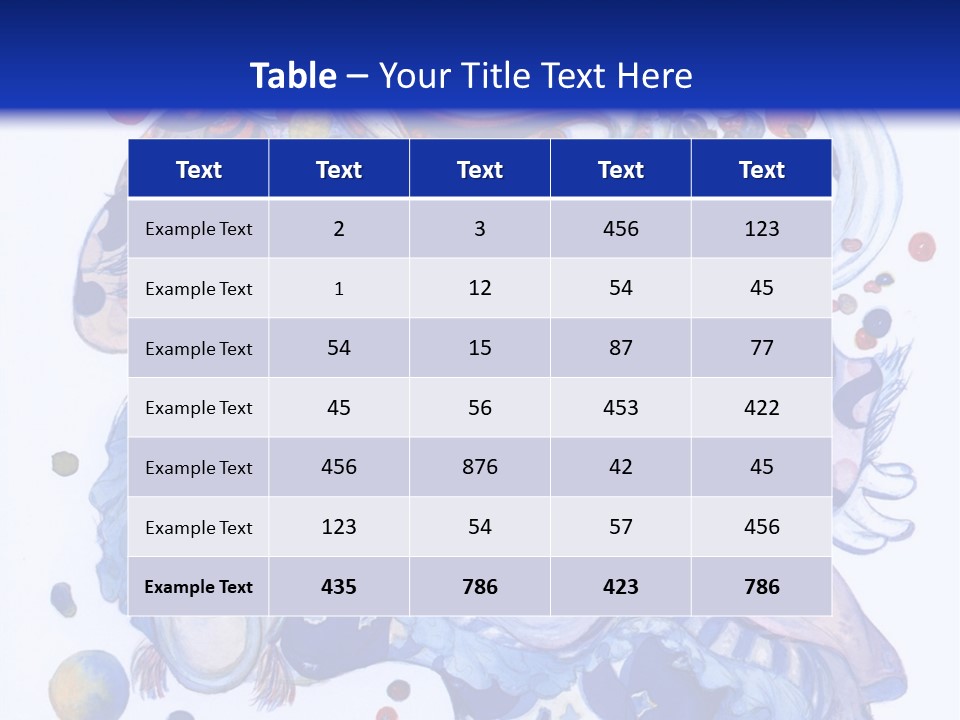 A Blue And White Background With A Picture Of A Woman's Face PowerPoint Template