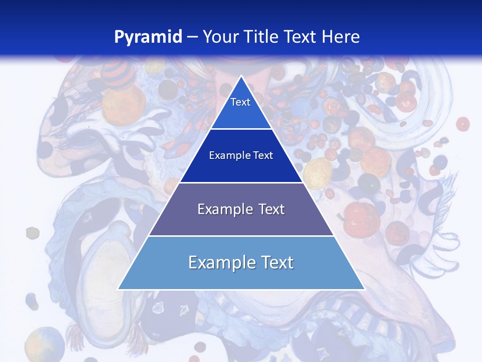 A Blue And White Background With A Picture Of A Woman's Face PowerPoint Template