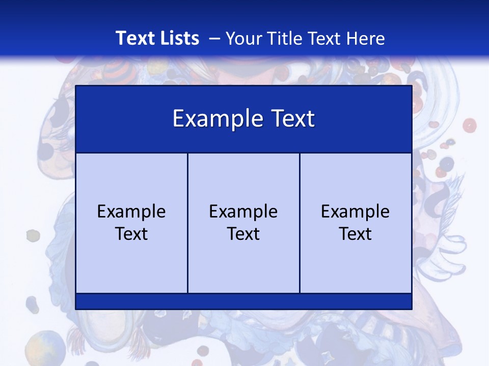 A Blue And White Background With A Picture Of A Woman's Face PowerPoint Template