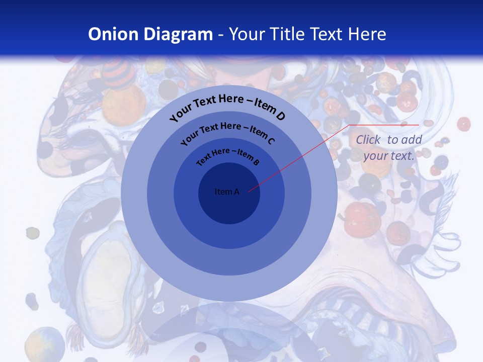 A Blue And White Background With A Picture Of A Woman's Face PowerPoint Template