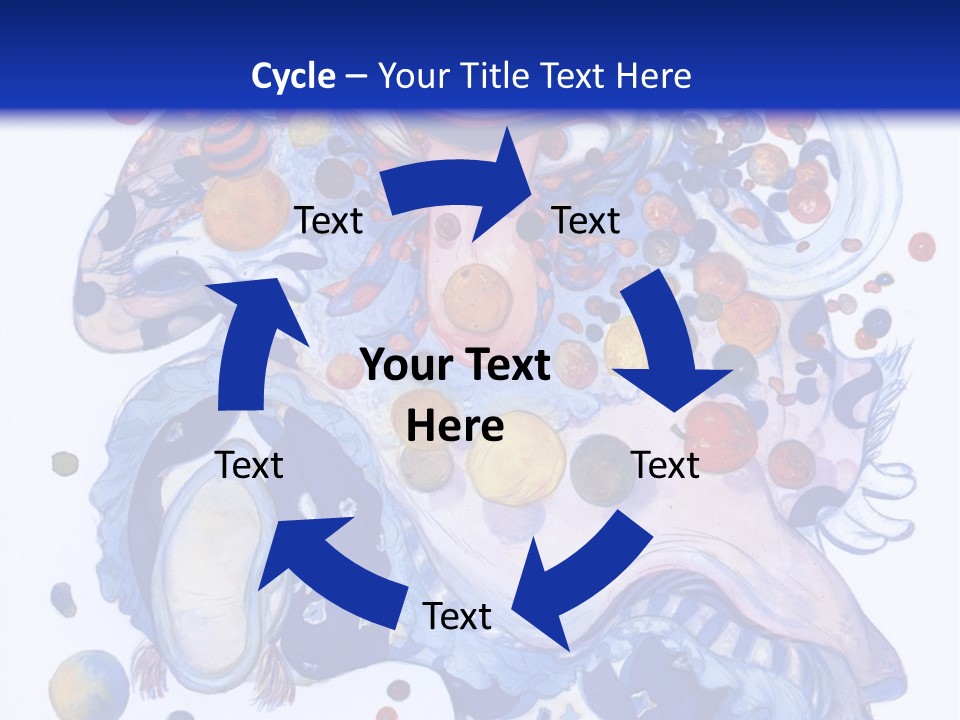 A Blue And White Background With A Picture Of A Woman's Face PowerPoint Template