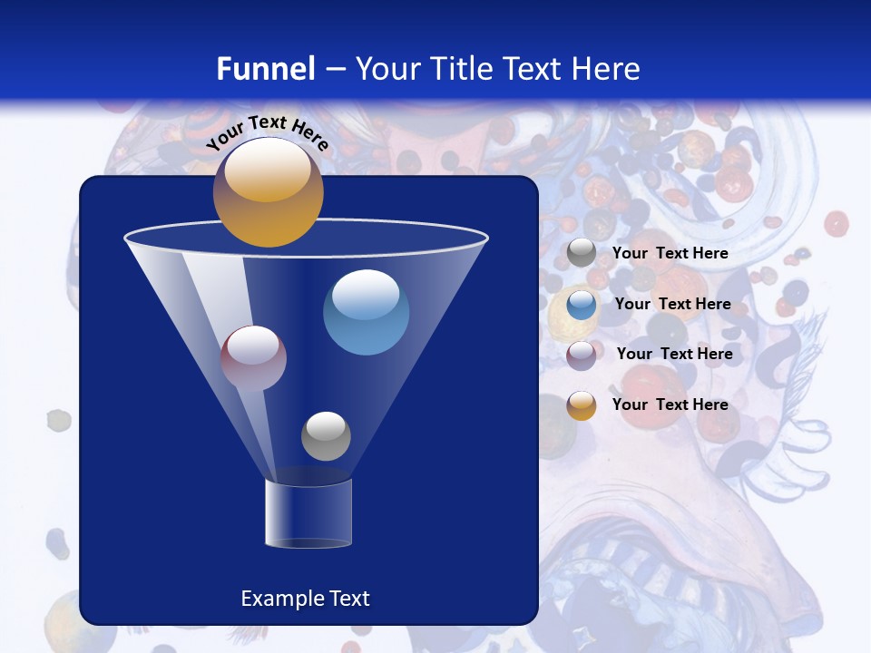 A Blue And White Background With A Picture Of A Woman's Face PowerPoint Template