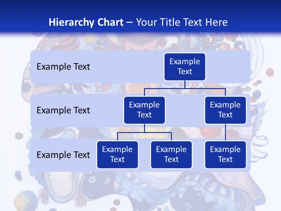 A Blue And White Background With A Picture Of A Woman's Face PowerPoint Template