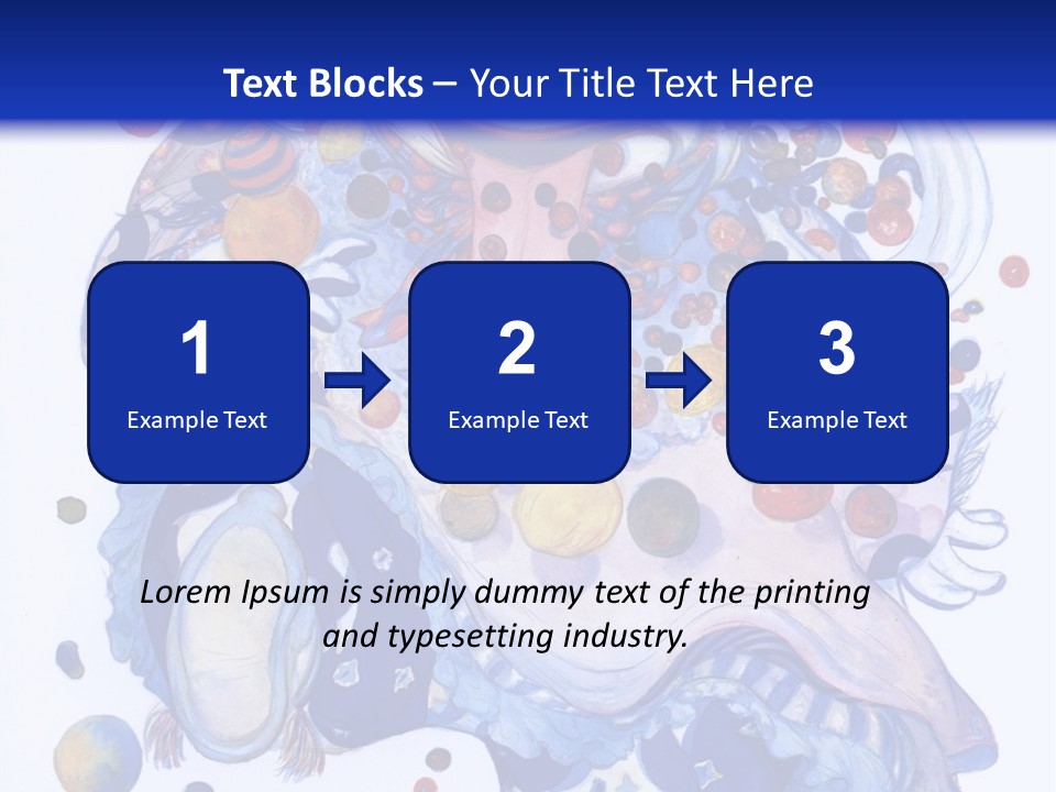 A Blue And White Background With A Picture Of A Woman's Face PowerPoint Template